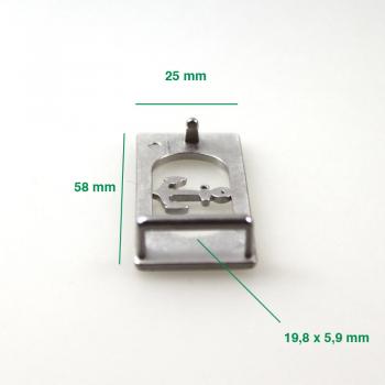 Gürtelschnalle Anker silberfarbig 58 x 25 mm