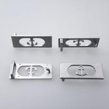 Gürtelschnalle Anker silberfarbig 58 x 25 mm