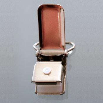 18 mm Hosenträger-Clips silber nickelfrei