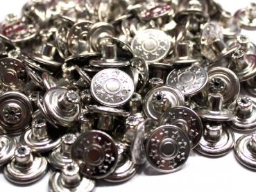 100 Jeans-Knöpfe "Sterne" 17 mm