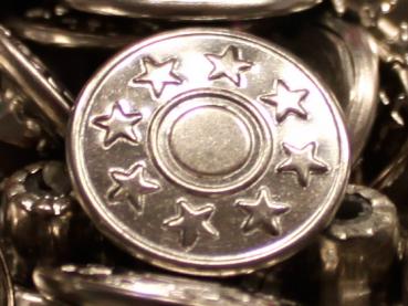 100 Jeans-Knöpfe "Sterne" 17 mm