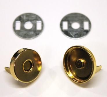 Magnetverschluss 18 mm mit Rand gold