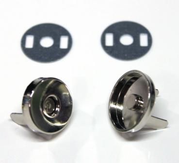 Magnetverschluss 18 mm mit Rand silber