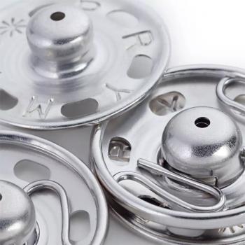 Annäh-Drücker Federteil 7 mm silber nickelfrei