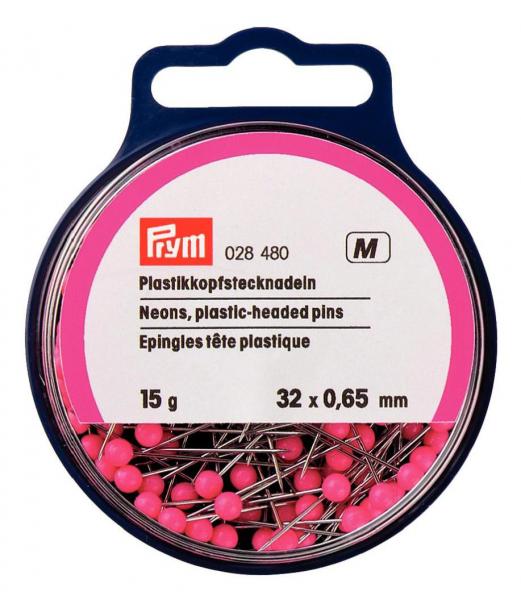Plastikkopfstecknadeln Neon 0,65 x 32 mm