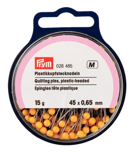 Plastikkopfstecknadeln gelb 0,65 x 45 mm