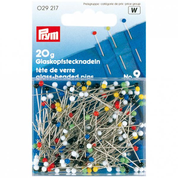 Glaskopfnadeln ST 9 bunt 0,60 x 30 mm