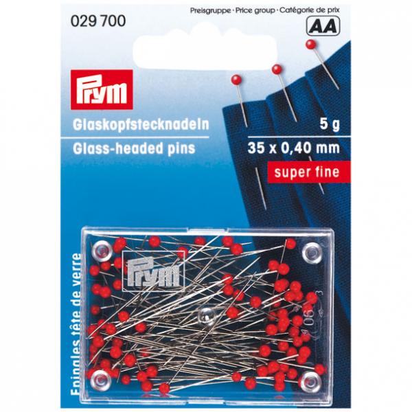 Glaskopfnadeln SF rot 0,40 x 35 mm