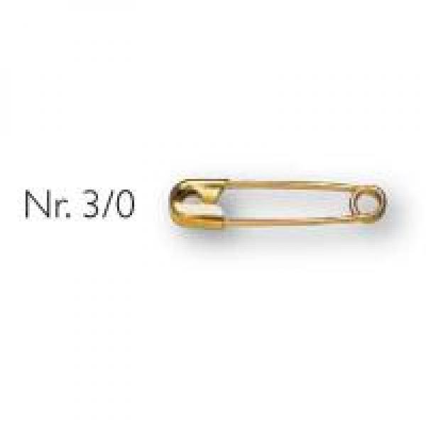 Sicherheitsnadeln 19 mm Nr. 3/0 goldfarbig