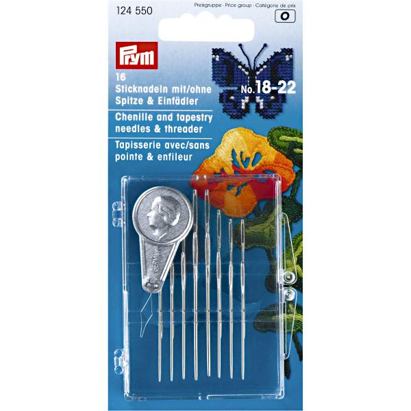 Sticknadel-Sortiment ST 18-22 m./o. Spitze+Einfädler