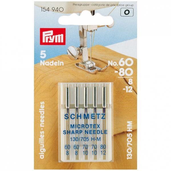 Nähmaschinennadeln 130/705 MICROTEX 60-80