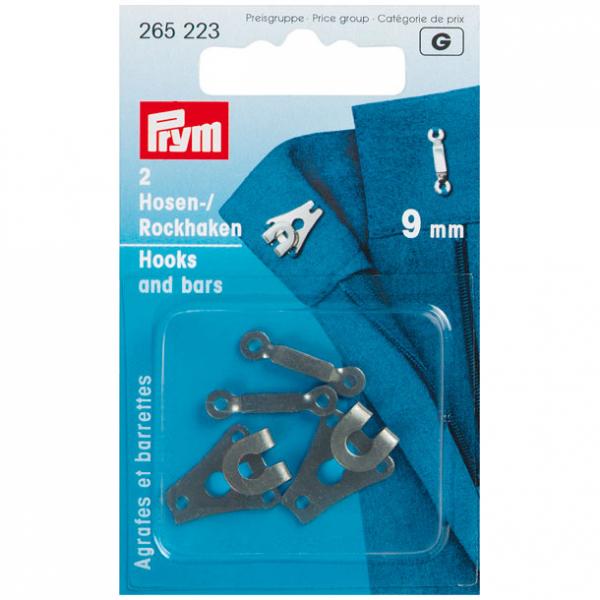 Hosenhaken und Stege ST schwarz 9 mm