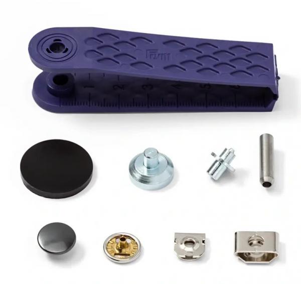 4 Hosenhaken und Stege ST silberfarbig/brüniert 13 mm