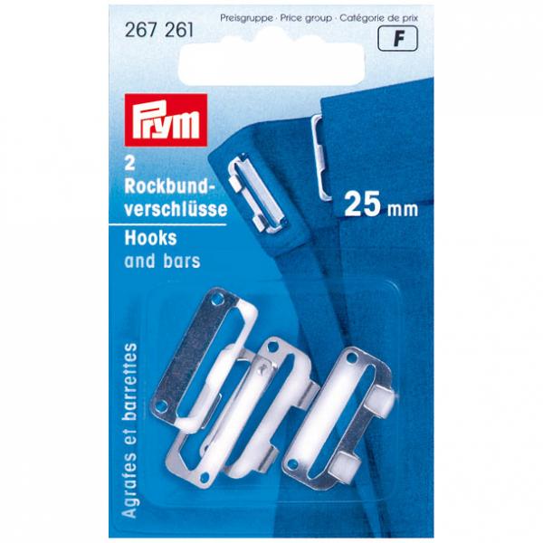 Rockbundverschlüsse ST silberfarbig 25 mm