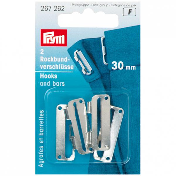 Rockbundverschlüsse ST silberfarbig 30 mm