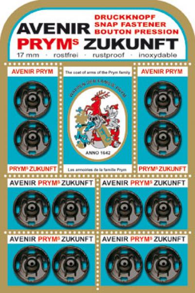 Annäh-Druckknöpfe MS schwarz 17 mm