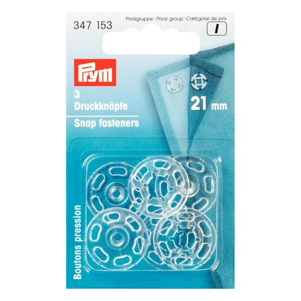 Annäh-Druckknöpfe KST transparent 21 mm