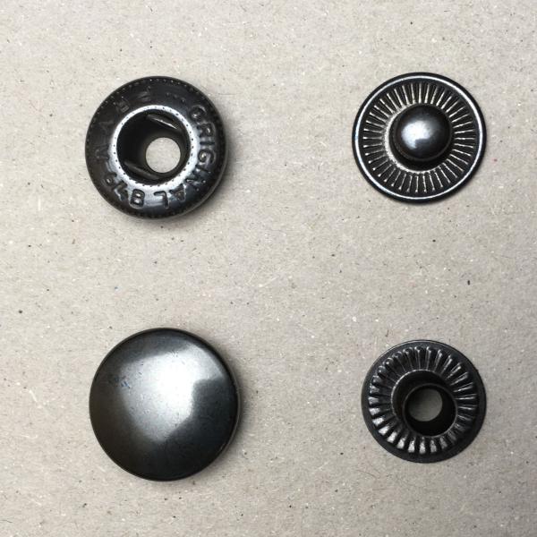 Druckknopf Anorak 15 mm brüniert große Unterteile