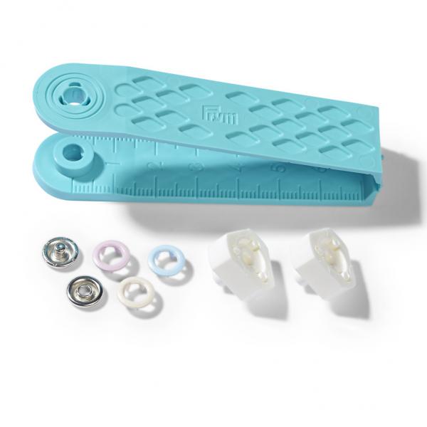 Druckknopf Jersey Color MS 8 mm rosa/hellblau/perle