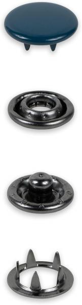 20 Jersey-Druckknöpfe marine/gunmetal