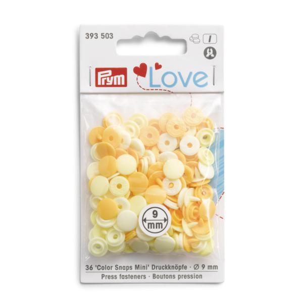 Prym Love Color Snaps Mini Mischpackung hellgelb