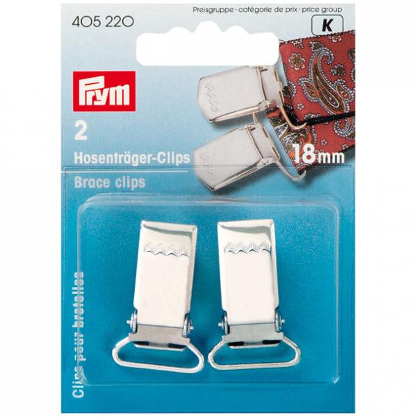 Hosenträger-Clips ST silberfarbig 18 mm