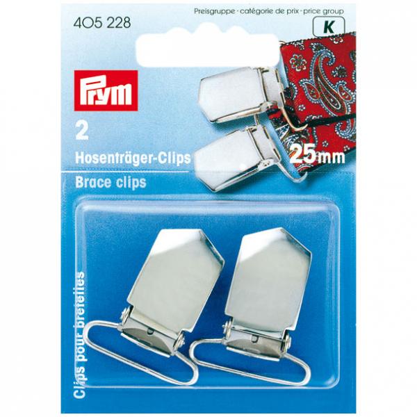 Hosenträger-Clips ST silberfarbig 25 mm
