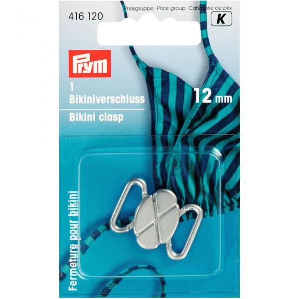 Bikiniverschluss ST silberfarbig-matt 12 mm