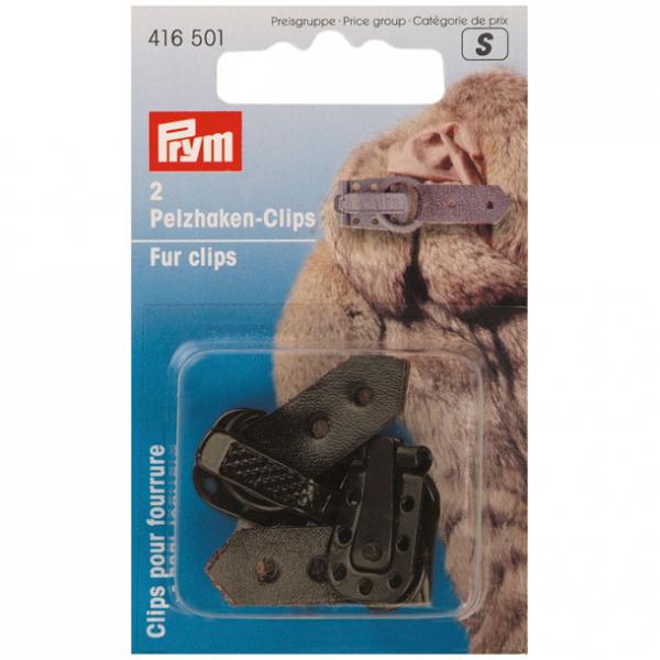 Pelzhaken-Clips braun 2 Stück 