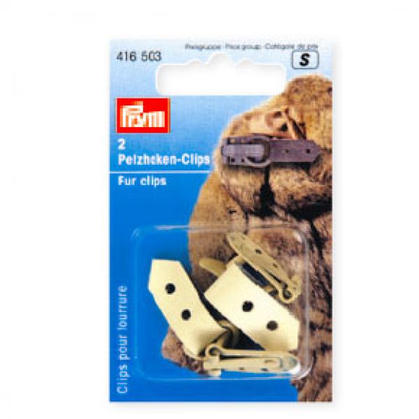 Pelzhaken-Clips beige