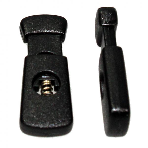 Kordelstopper Modell 352 Flach schwarz 