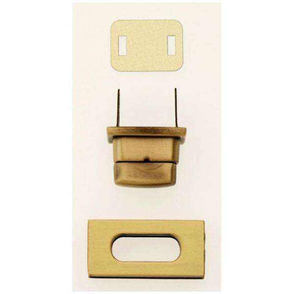 Drehverschluss für Taschen altmessing gebstet