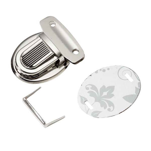 Steckschloss 26 mm silberfarbig