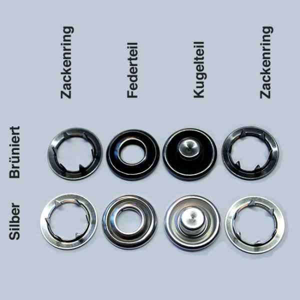 1000 Jersey-Druckknöpfe 15 mm SI-NIFR