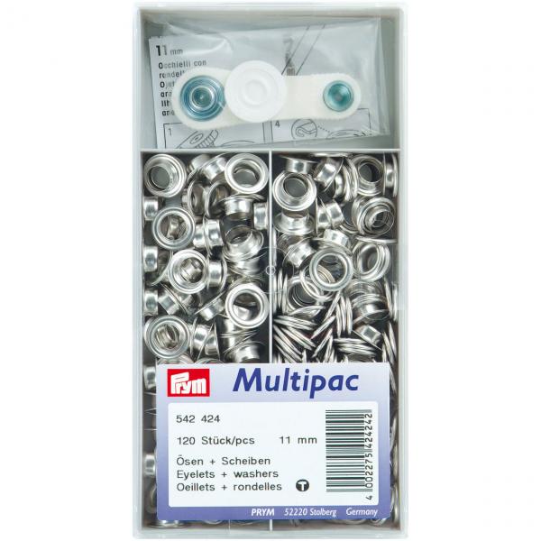 Ösen und Scheiben MS silberfarbig 11,0 mm
