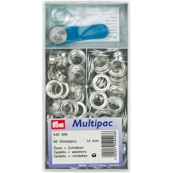 Ösen und Scheiben MS silberfarbig 14,0 mm