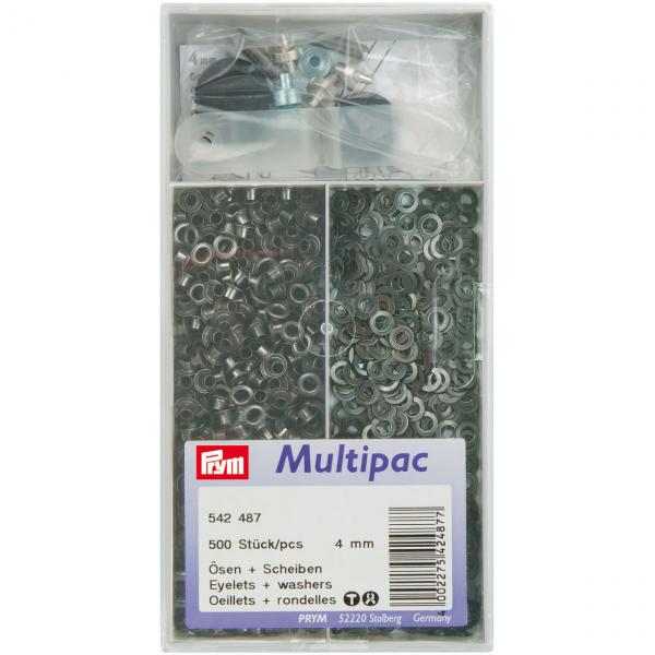 500 Ösen und Scheiben MS brüniert 4,0mm