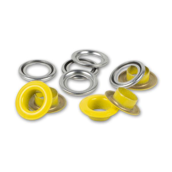 32 Ösen mit Scheiben 8 mm bunte Ausführung