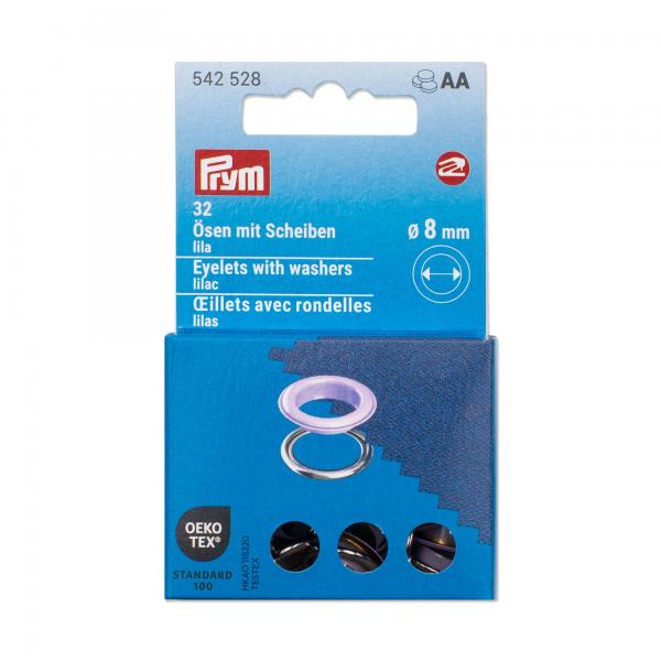 32 Ösen mit Scheiben 8 mm bunte Ausführung