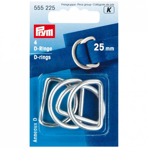 D-Ringe 25 mm silberfarbig