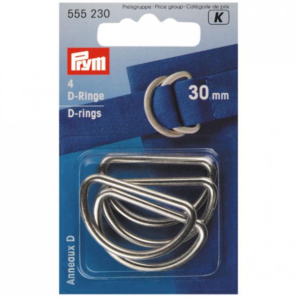 D-Ringe 30 mm silberfarbig