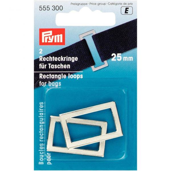 Rechteckringe für Taschen - 2 Stück altsilber