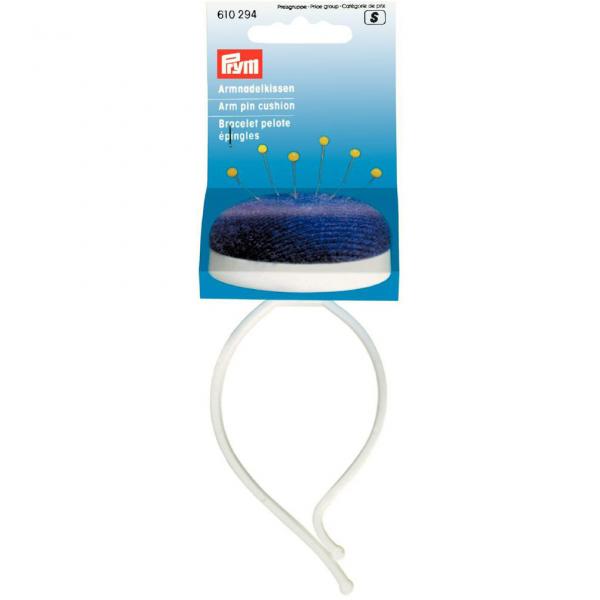 Armnadelkissen Profi lila/weiß mit Spange