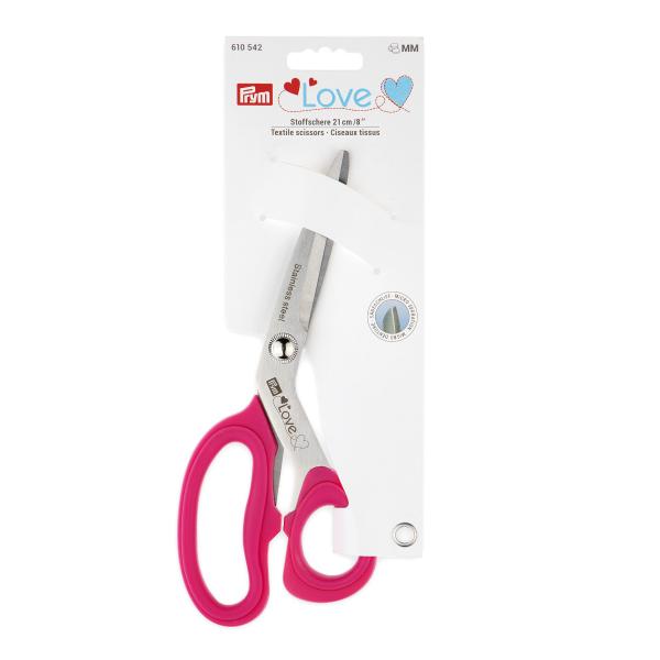Prym Love Stoffschere mit Micro Serration 21 cm pink