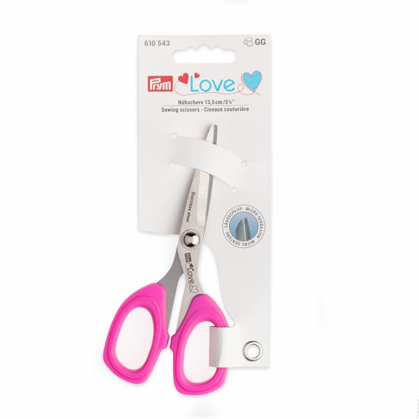 Prym Love Nähschere Micro Serration 13,5 cm pink