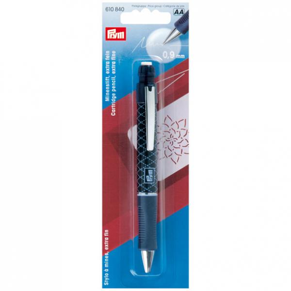 Minenstift mit 2 Minen ø 0,9mm weiß