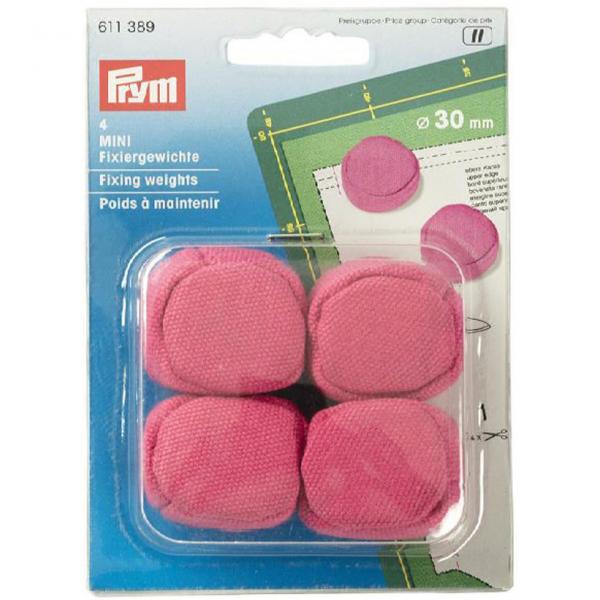 4 Fixiergewichte MINI 30 mm pink