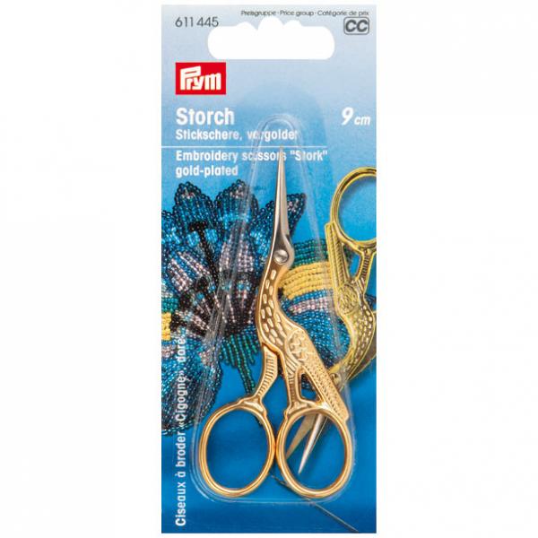 Stickschere Storch 9 cm