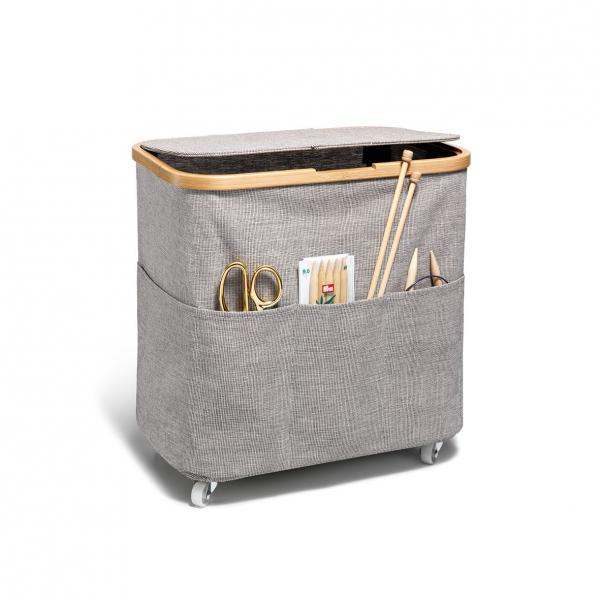 Box Multi Canvas & Bamboo faltbar mit Rollen grau
