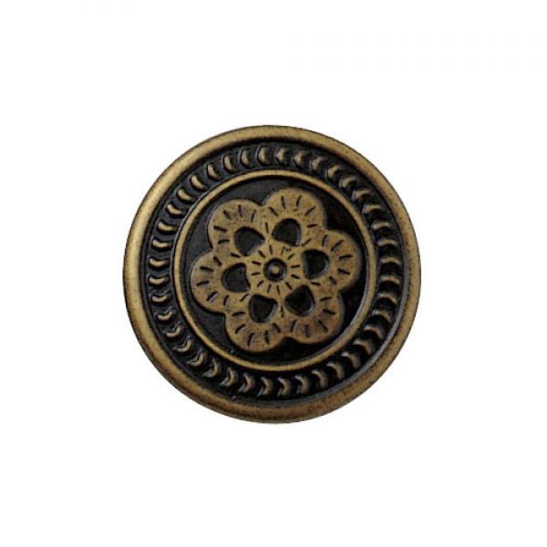 NF-Jeans-Knöpfe MS altmessing Blume 17 mm